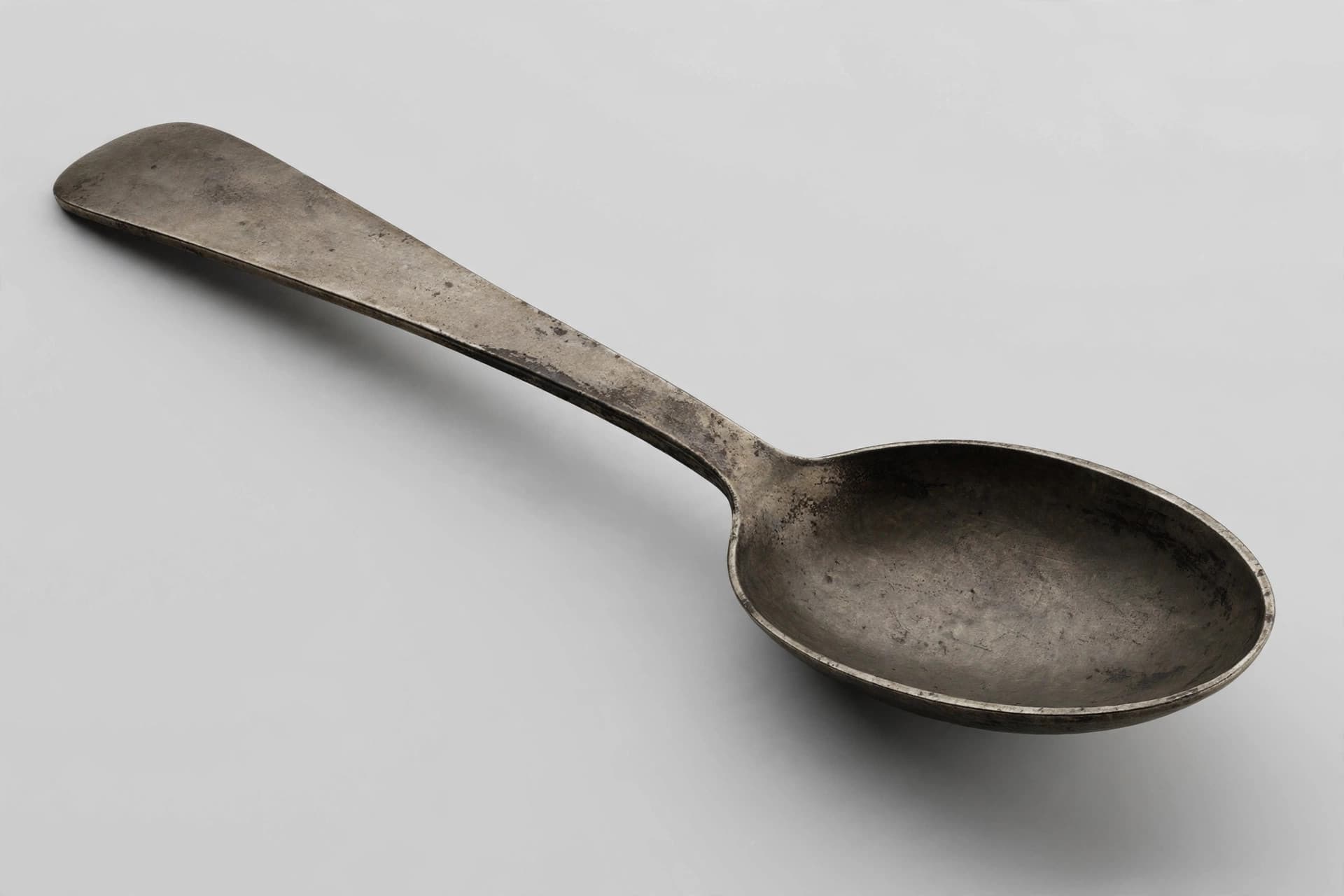 American Colonial Pewter Serving Spoon — Primary view