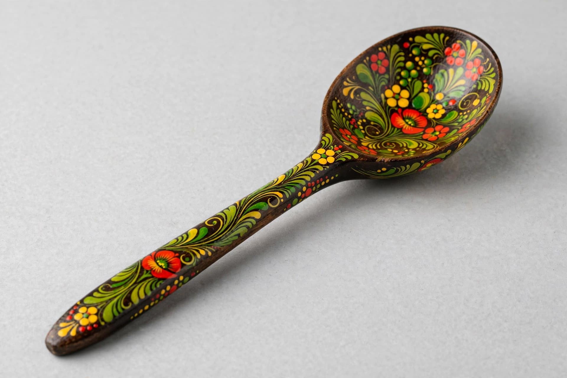 Ukrainian Painted Wooden Spoon — Primary view
