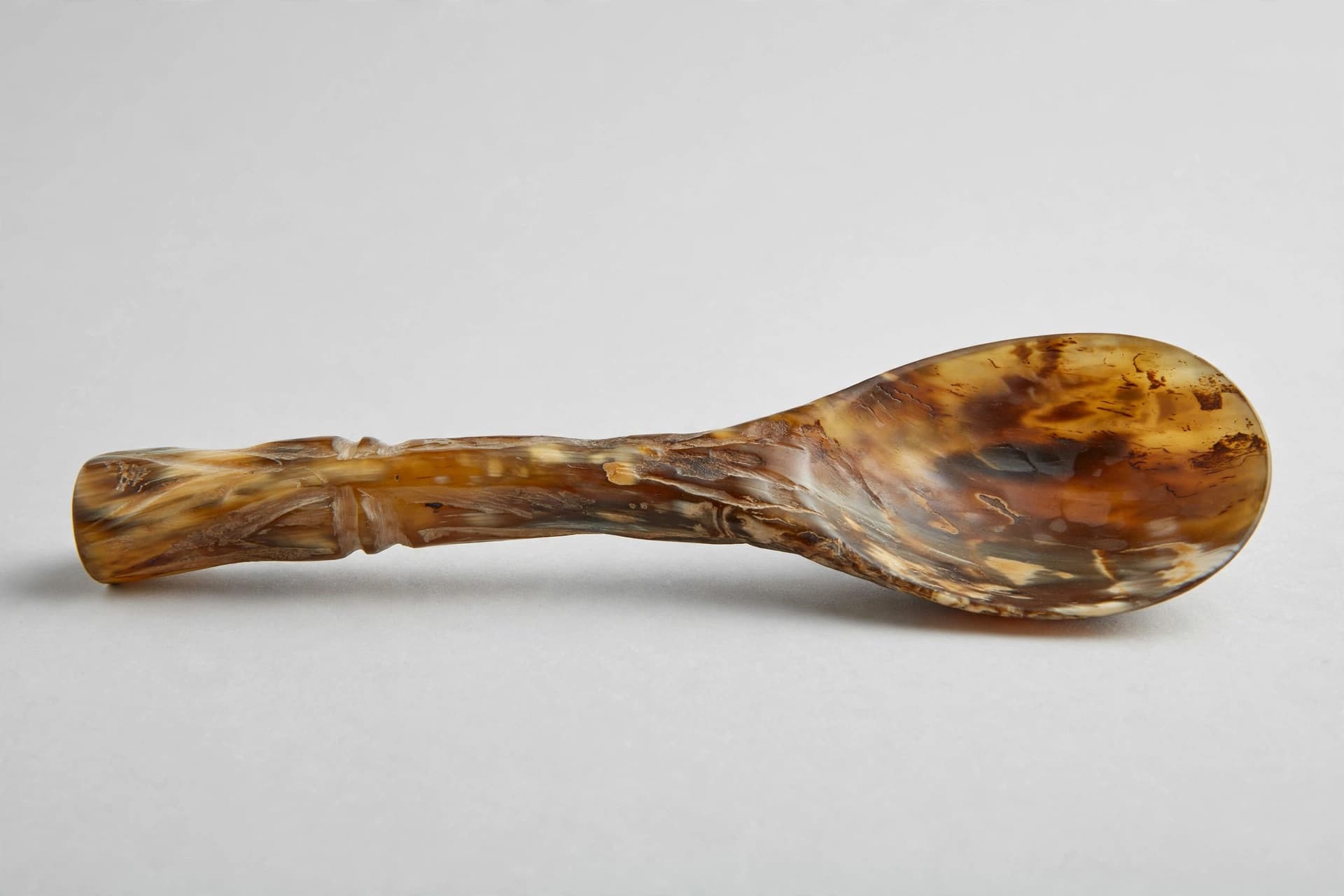 Horn Serving Spoon with Carved Handle, 18th–19th Century — Primary view