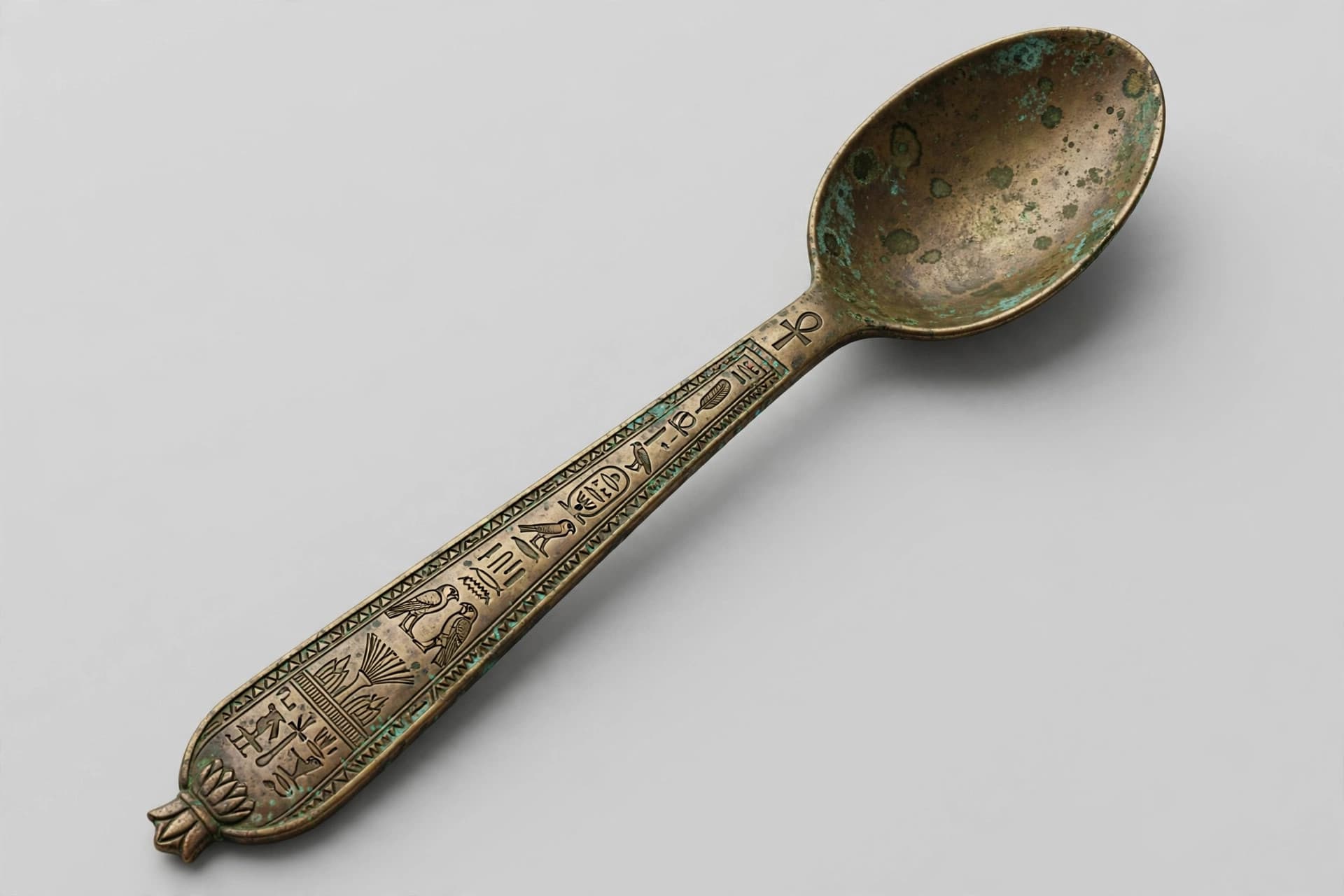 Egyptian Revival Bronze Spoon — Primary view