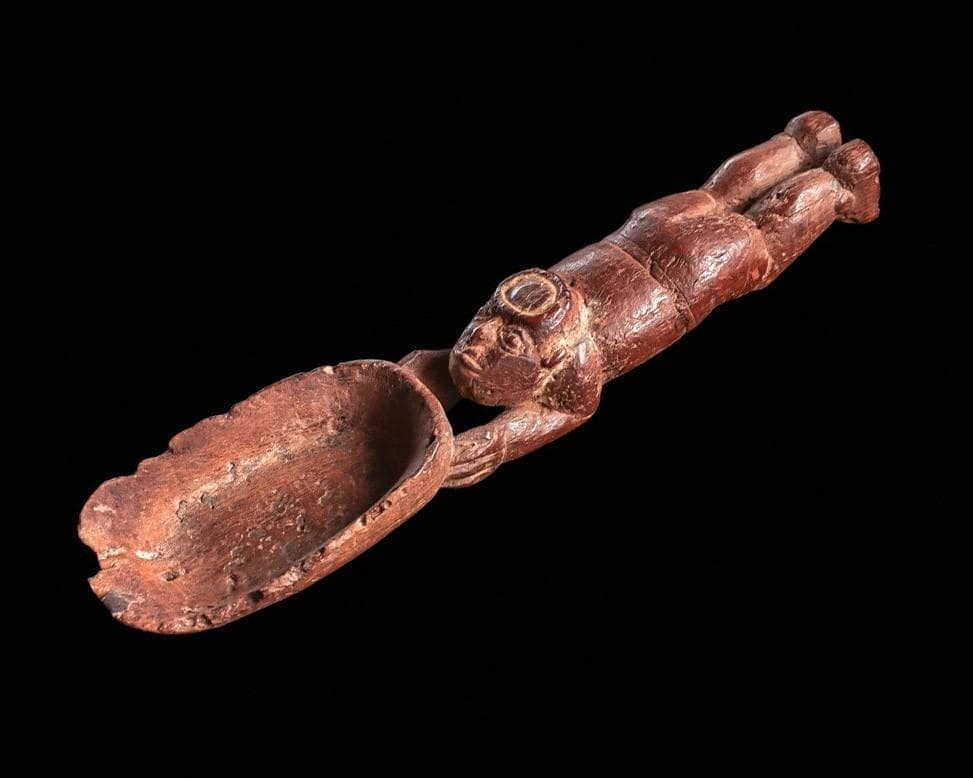 Moche Wooden Medicine Spoon | Flying Shaman — Primary view