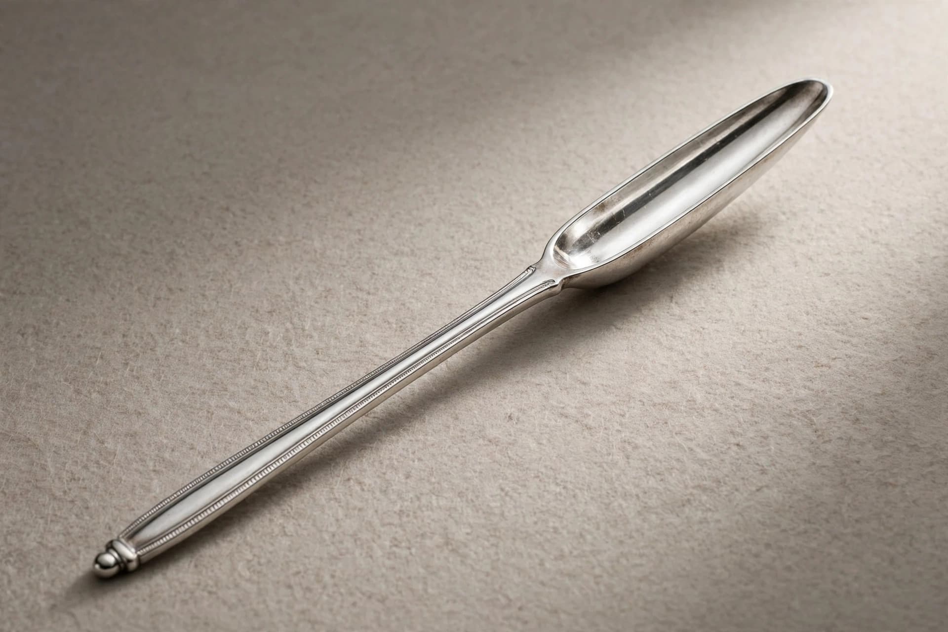 Silver Marrow Spoon with Long Narrow Bowl — Primary view